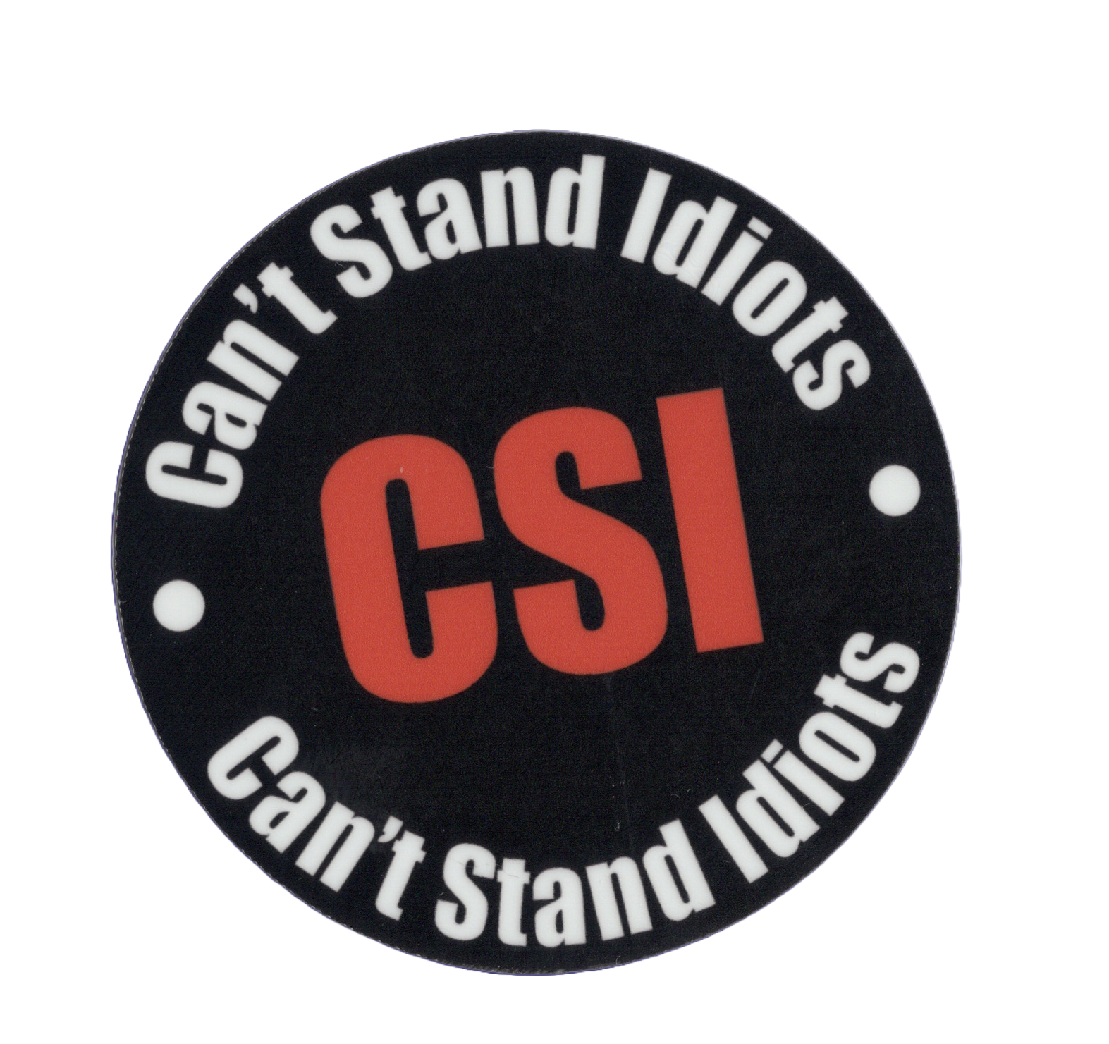 Durable vinyl, die-cut CSI Sticker