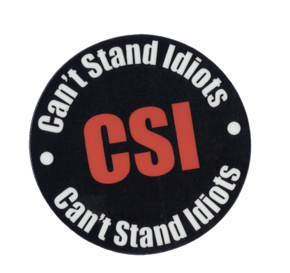 Durable vinyl, die-cut CSI Sticker