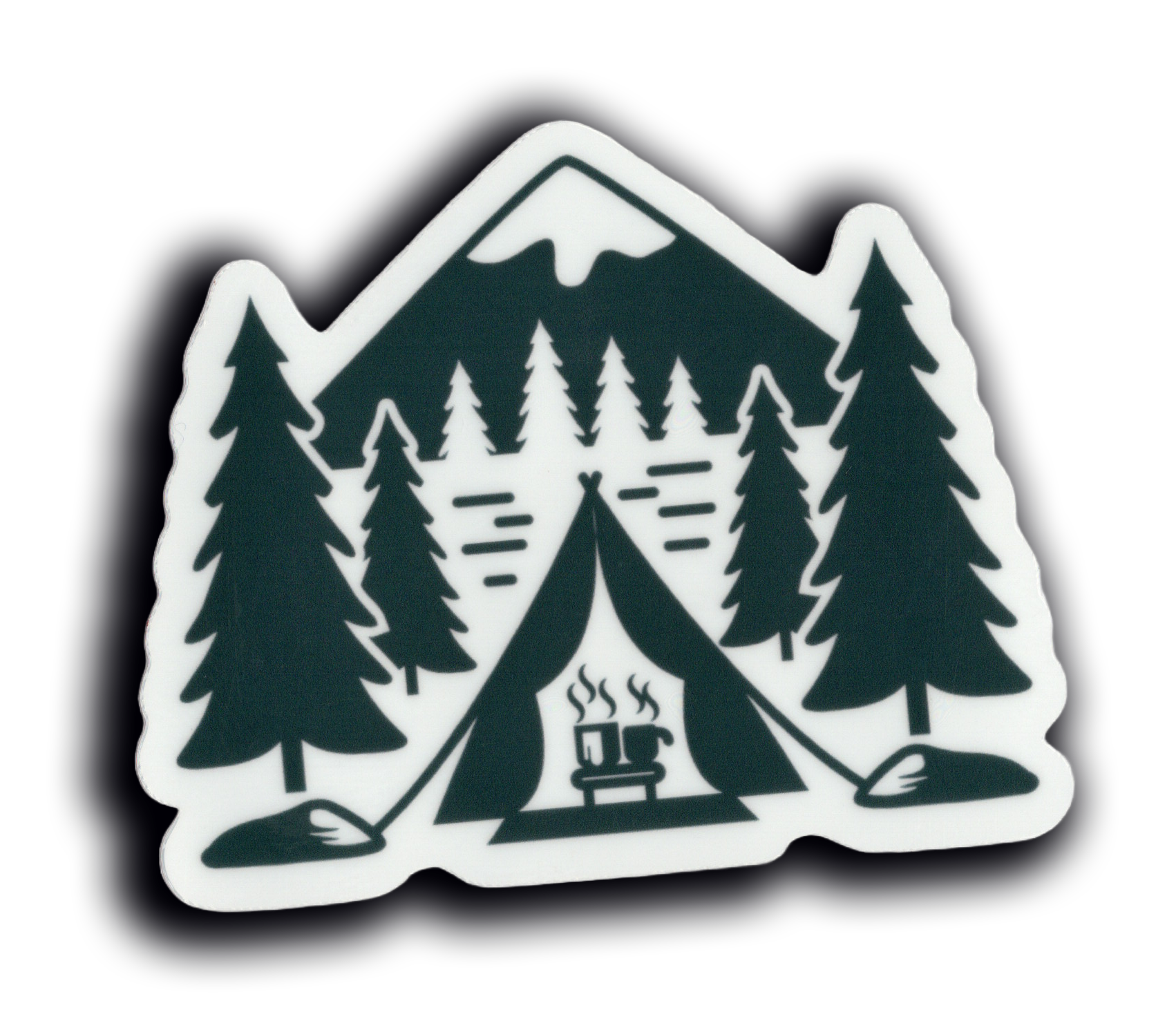 Durable vinyl, die-cut Camp Sticker