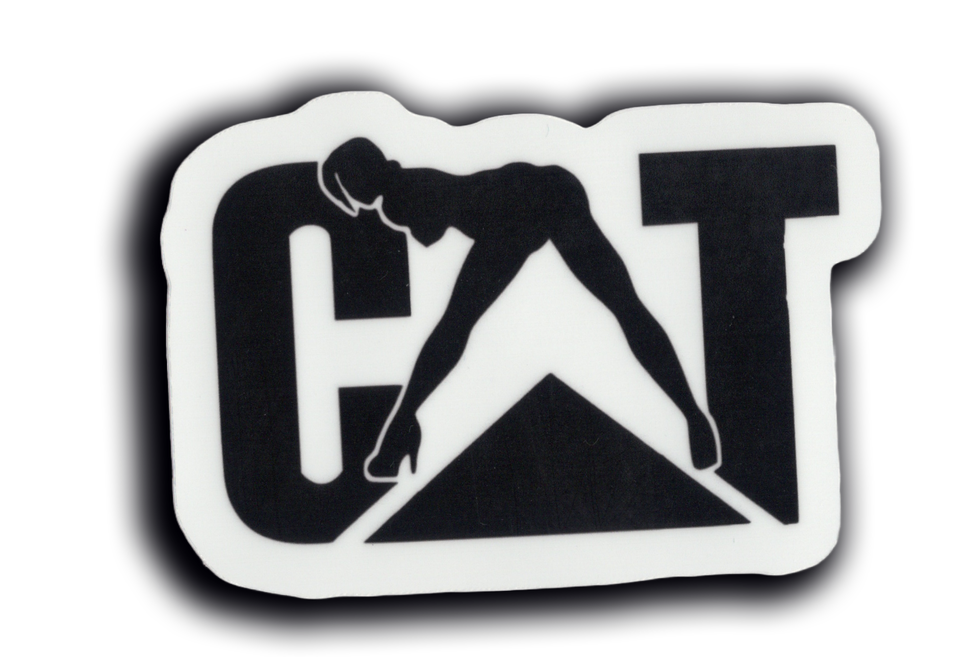 Durable vinyl, die-cut Cat Equipment Sticker
