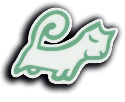 Durable vinyl, die-cut Cat Sticker