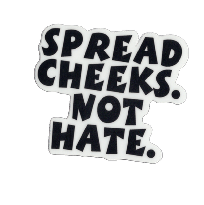 Durable vinyl, die-cut Cheeks Sticker