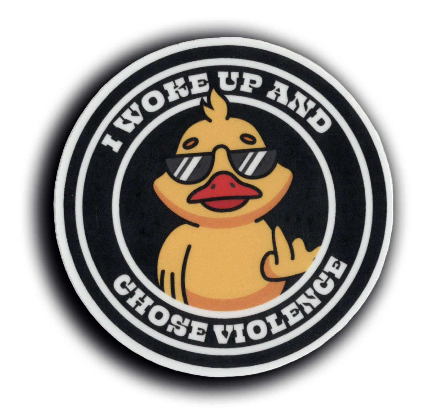 Durable vinyl, die-cut Chose Violence Sticker