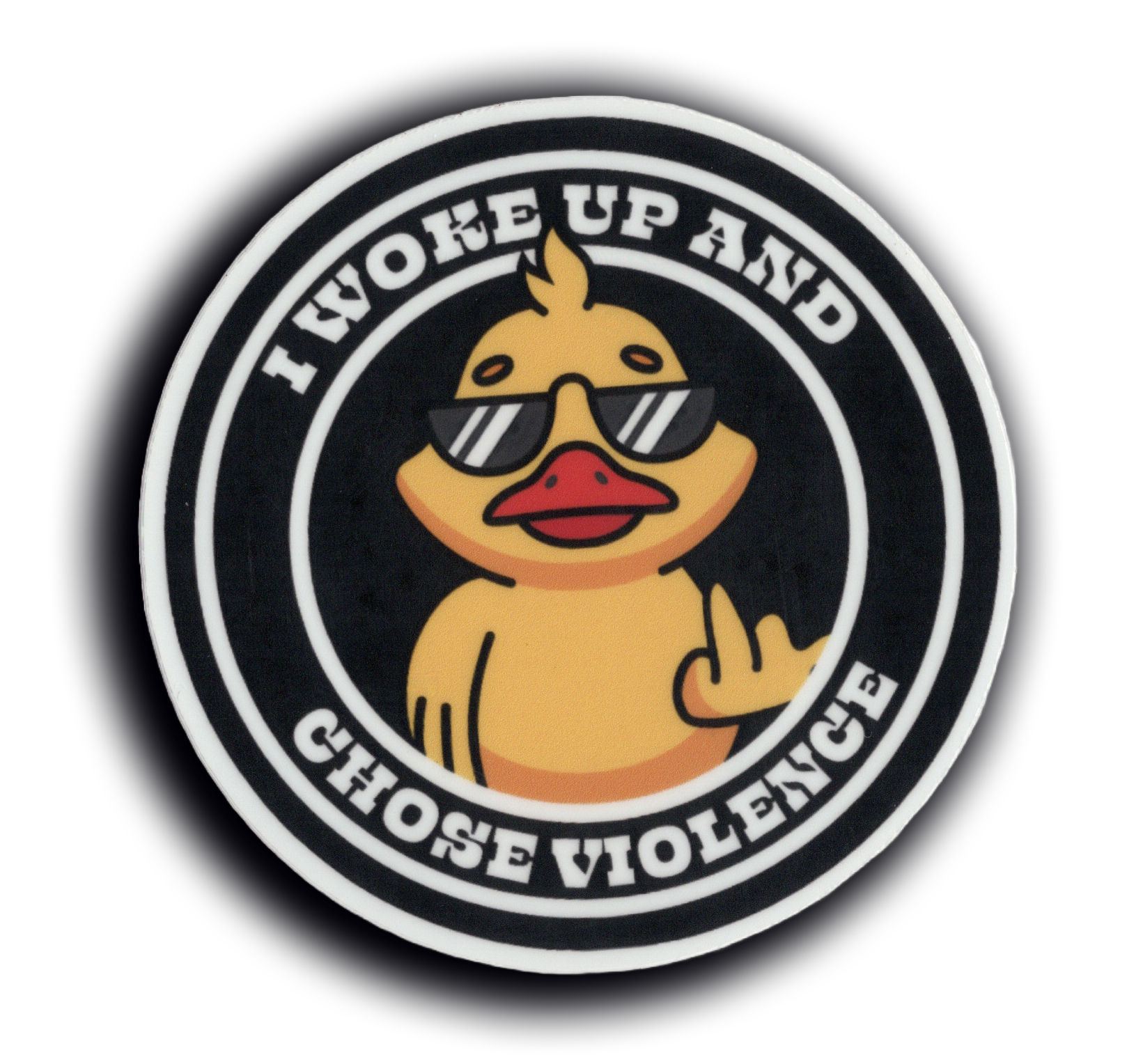 Durable vinyl, die-cut Chose Violence Sticker