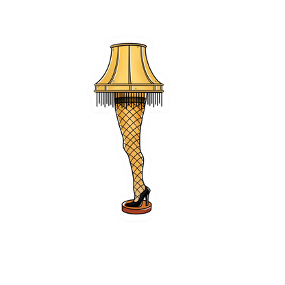 Durable, die-cut Christmas Story Lamp Sticker