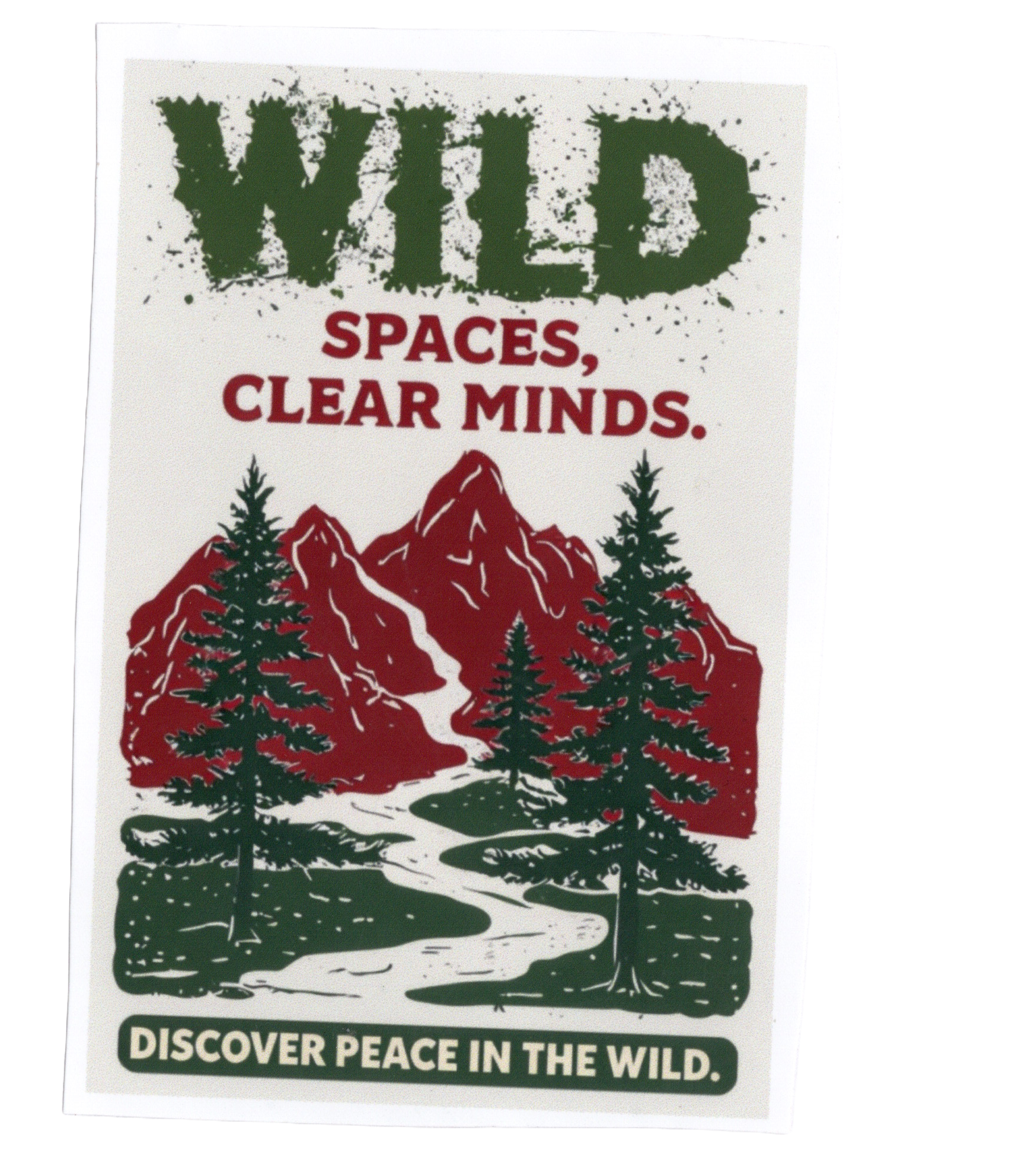 Durable vinyl die-cut Clear Minds Sticker