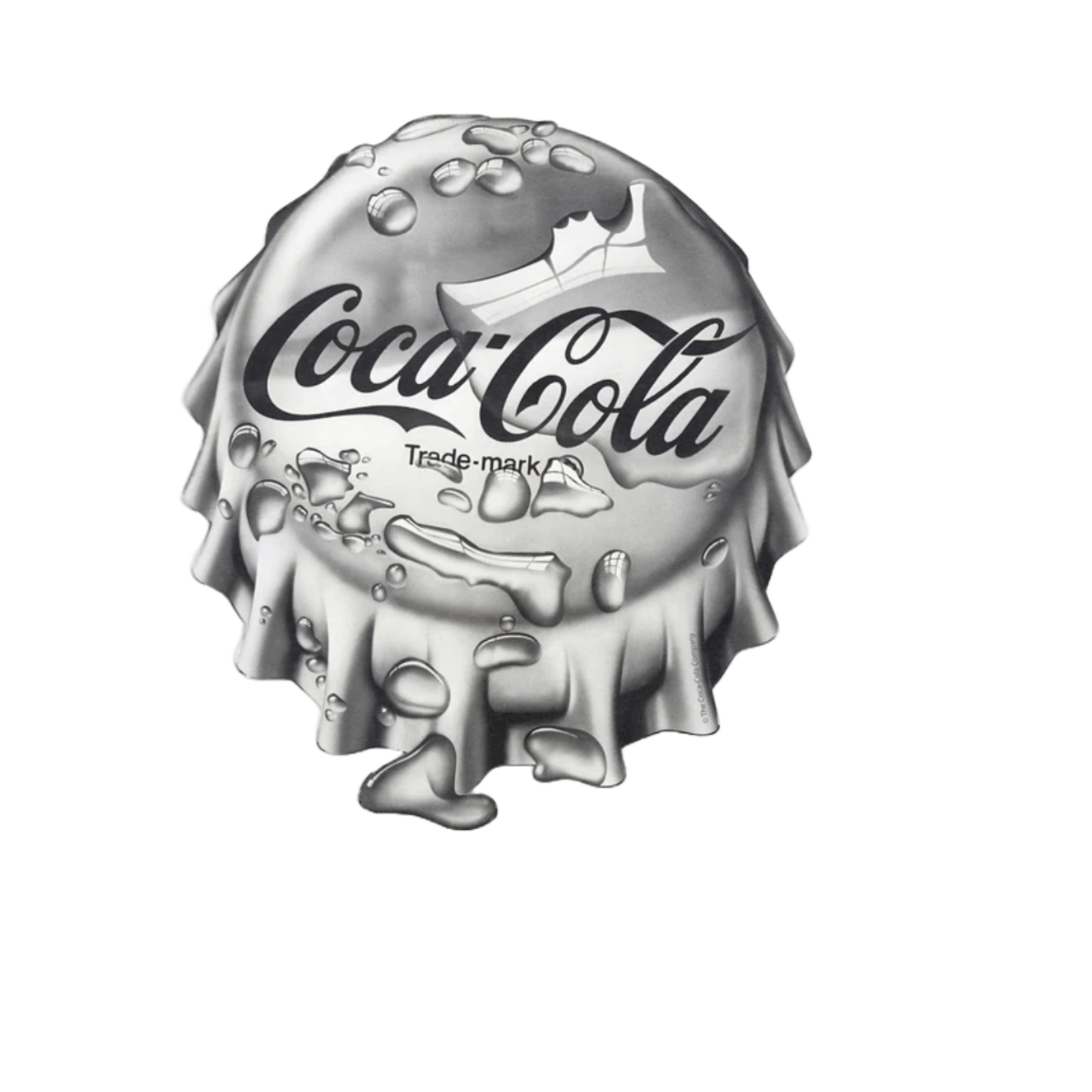 Durable vinyl die-cut Coca-Cola Cap Sticker