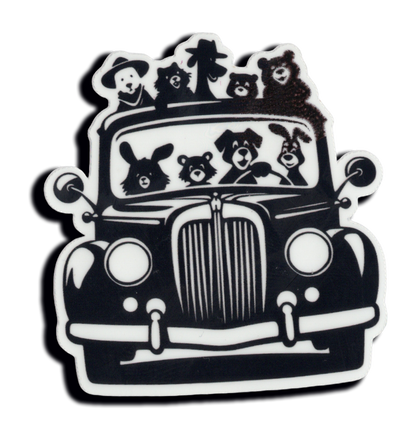 Durable vinyl, die-cut Critter Car Sticker