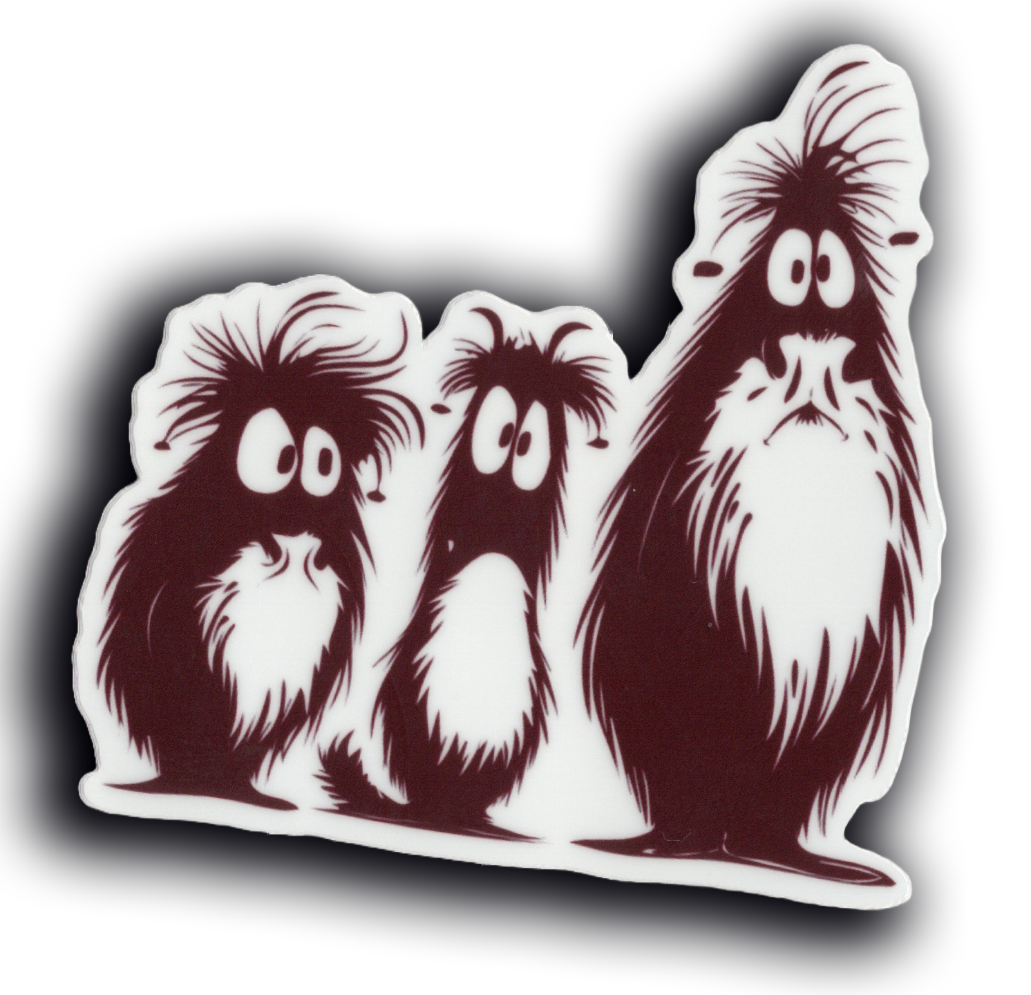 Durable vinyl, die-cut Critters Sticker