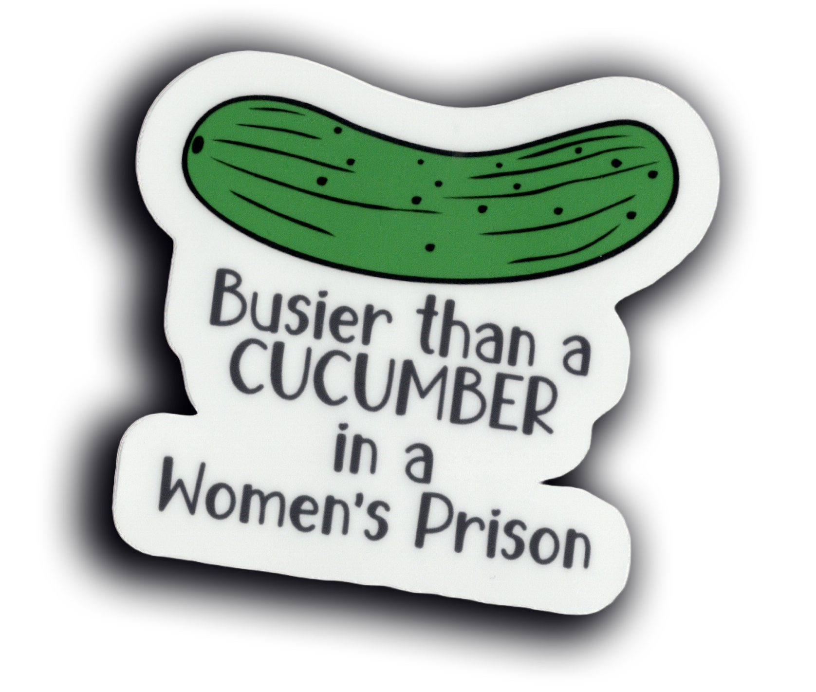 Durable vinyl, die-cut Cucumber Sticker