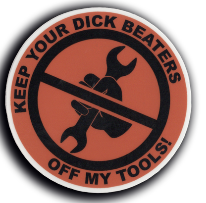 Durable vinyl, die-cut Dick Beaters Sticker