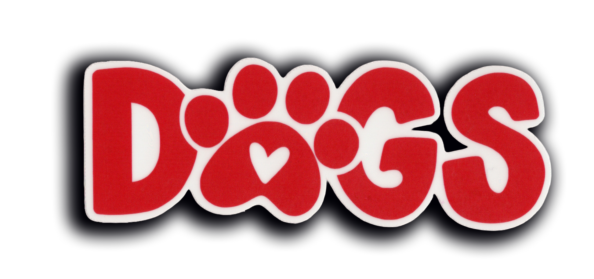 Durable vinyl, die-cut Dogs Sticker