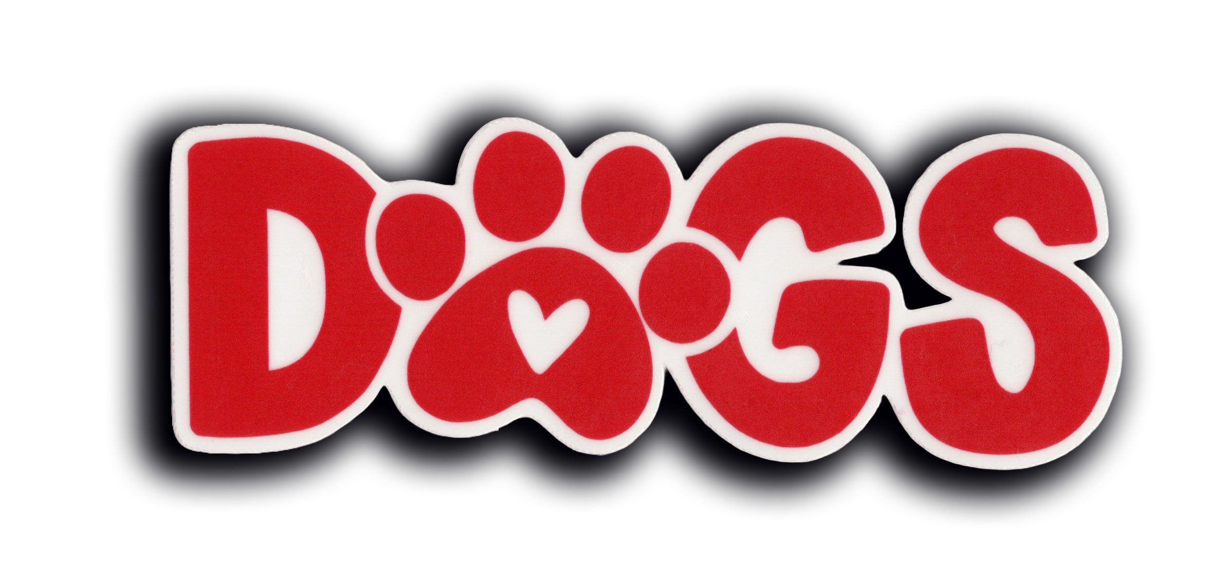 Durable vinyl, die-cut Dogs Sticker