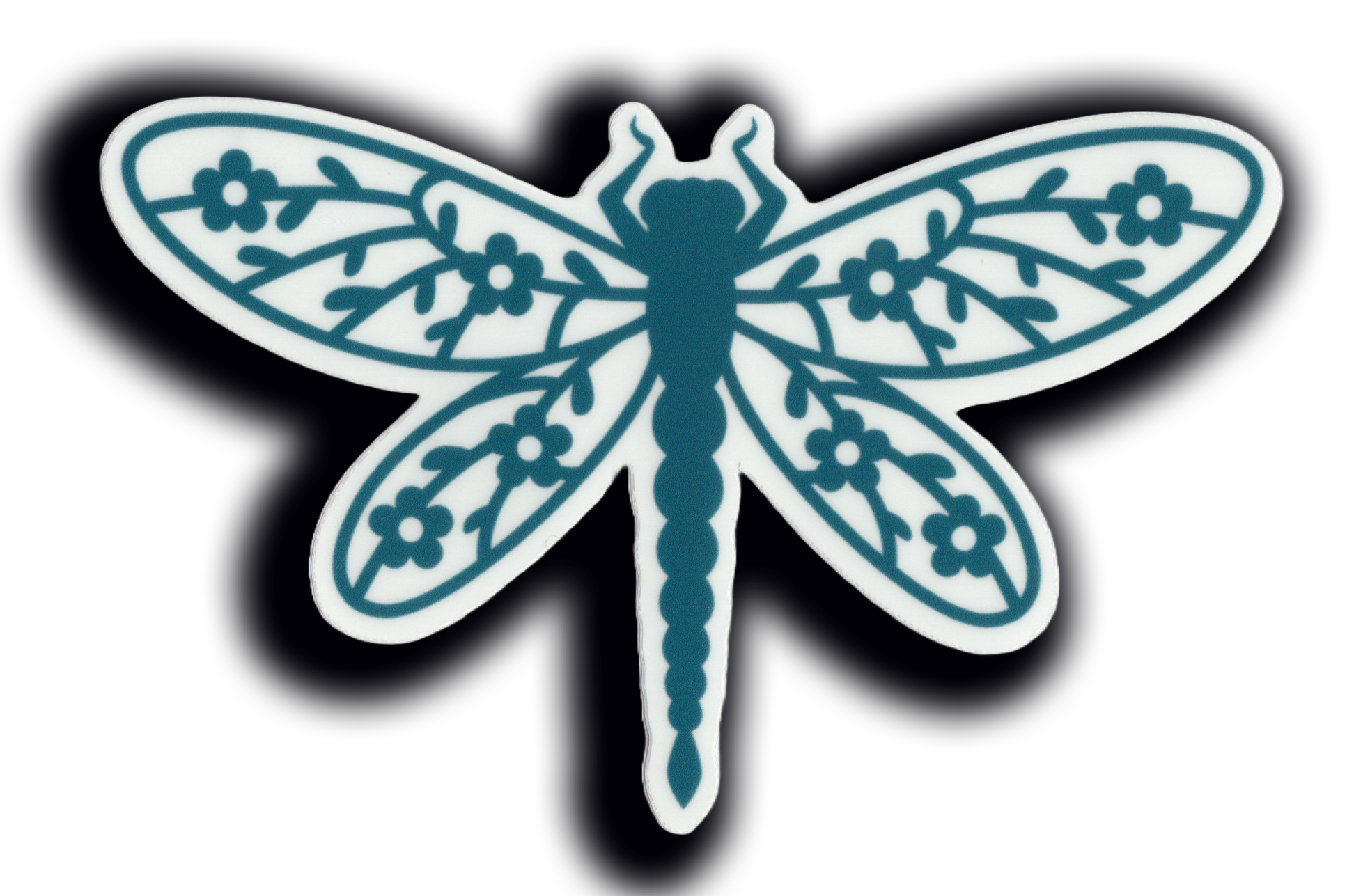Durable vinyl, die-cut Dragonfly Sticker