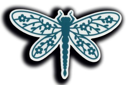 Durable vinyl, die-cut Dragonfly Sticker