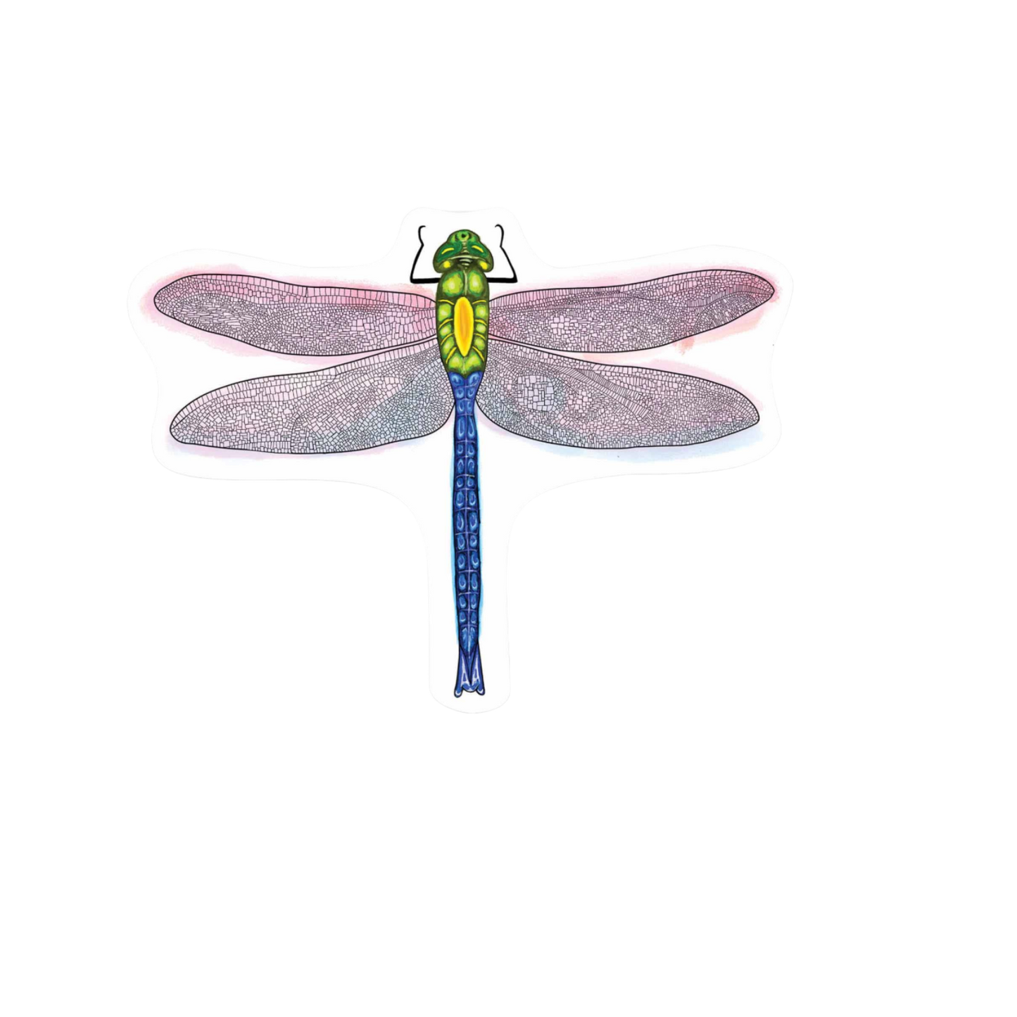 Our Dragonfly Art Sticker! unique, high-quality, vinyl, die-cut, eco-friendly stickers.