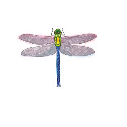 Our Dragonfly Art Sticker! unique, high-quality, vinyl, die-cut, eco-friendly stickers.