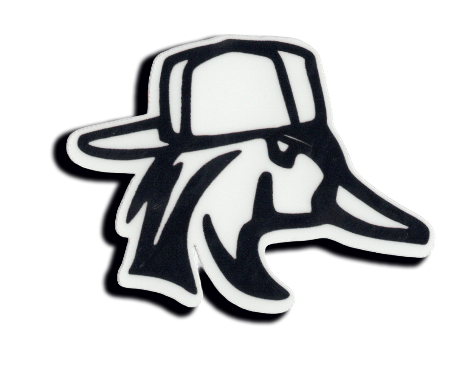 Durable vinyl, die-cut Duck Hat Sticker