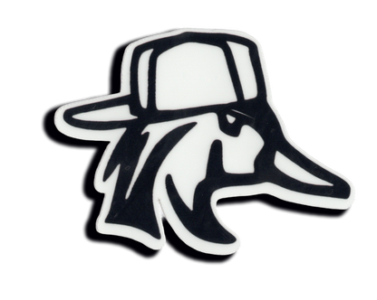 Durable vinyl, die-cut Duck Hat Sticker