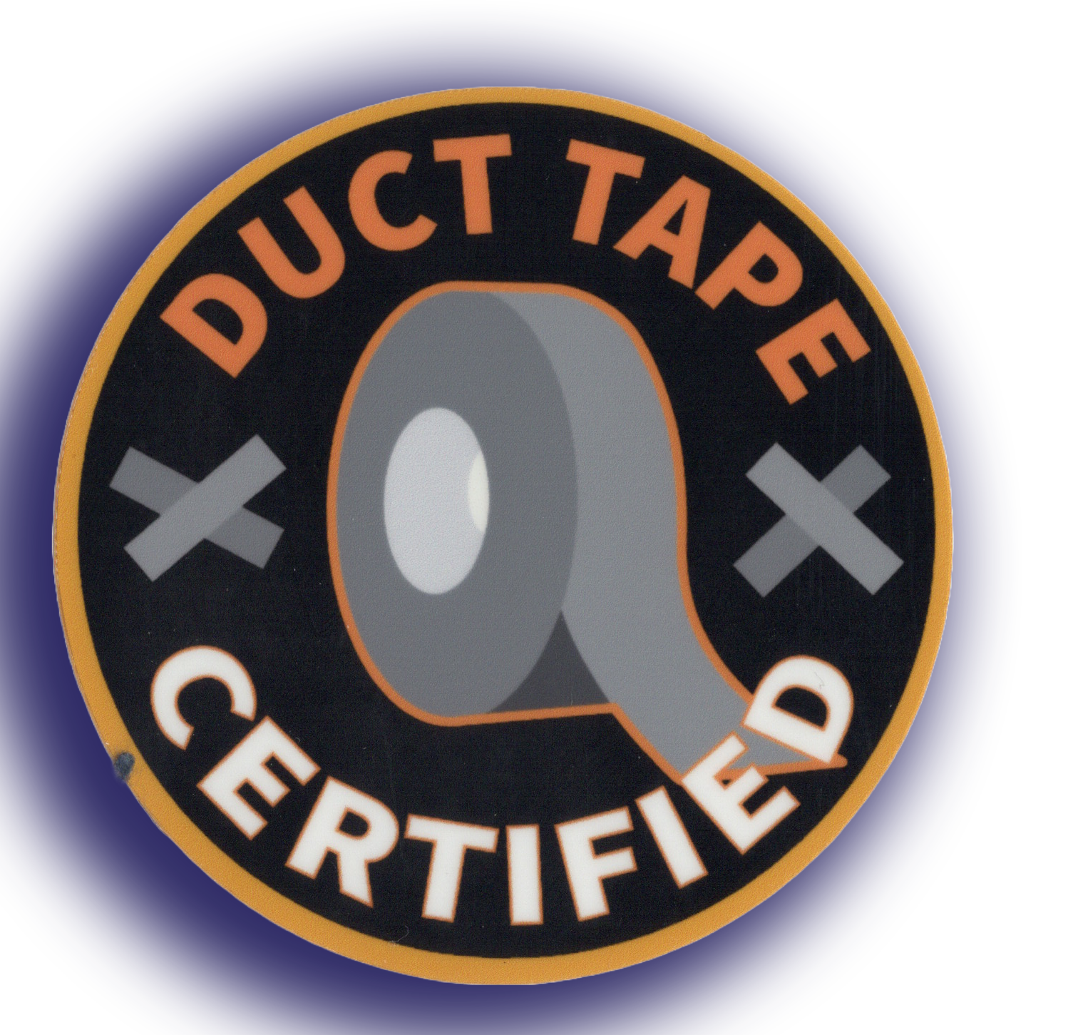 Durable vinyl, die-cut Duct Tape Sticker