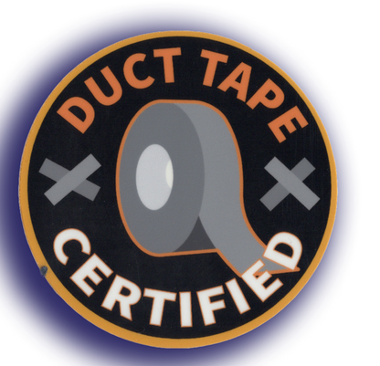 Durable vinyl, die-cut Duct Tape Sticker