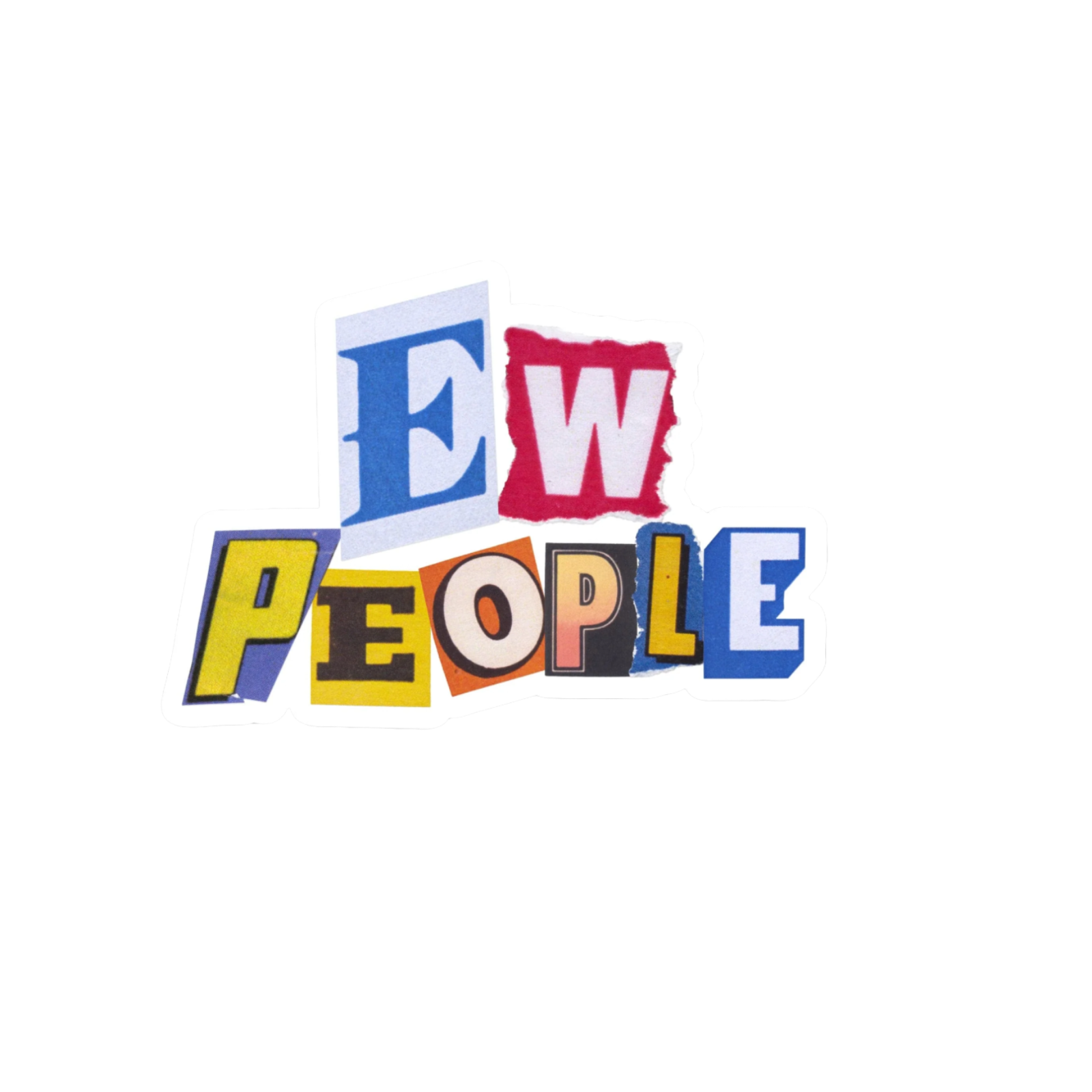 Durable, die-cut EW People Sticker