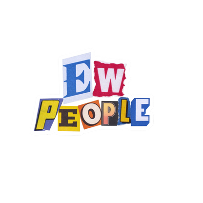 Durable, die-cut EW People Sticker