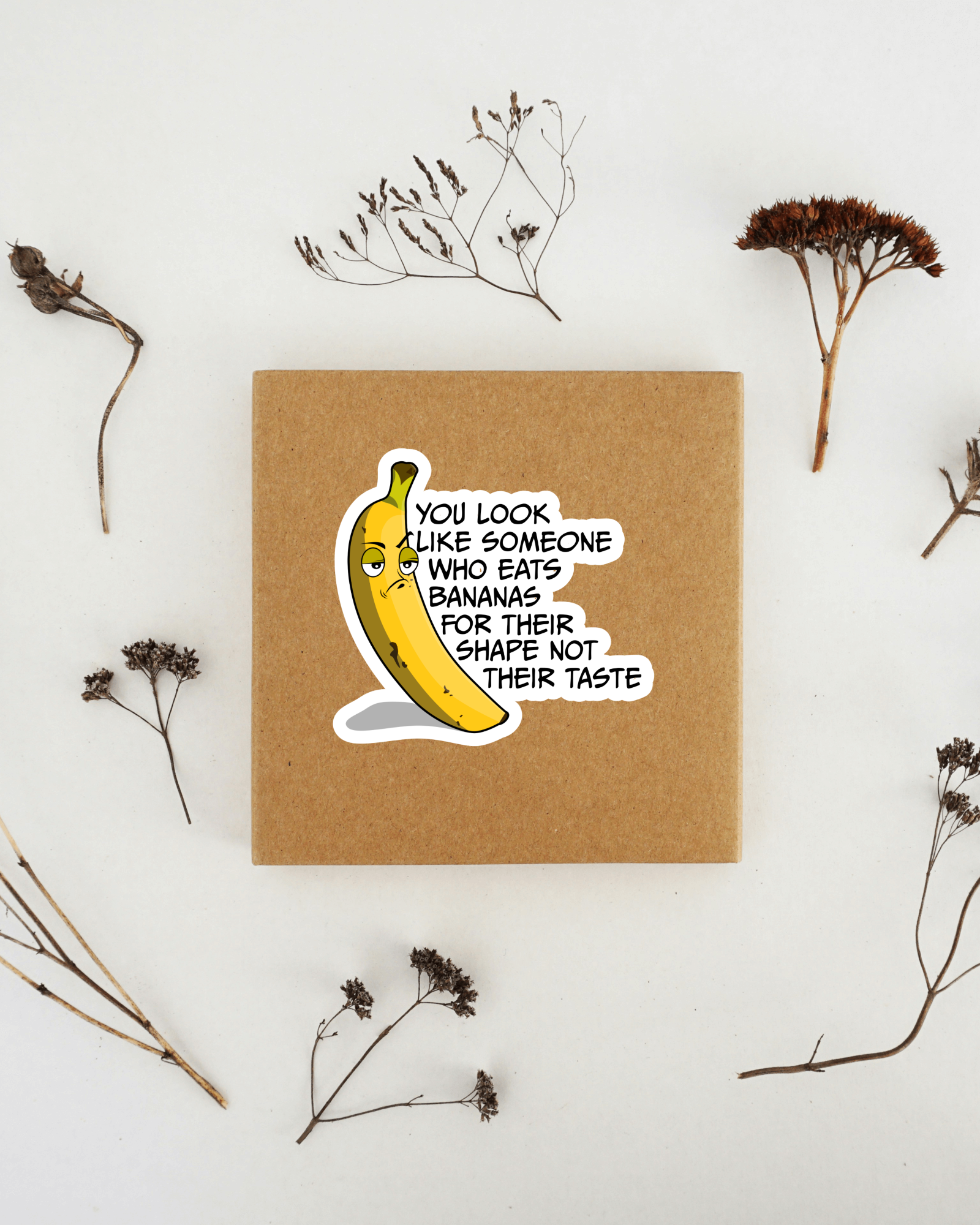 Durable vinyl die-cut Eat Bananas Sticker