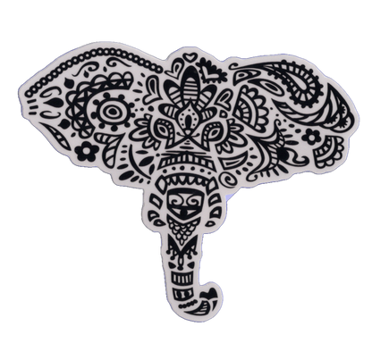 Durable vinyl, die-cut Elephant Sticker