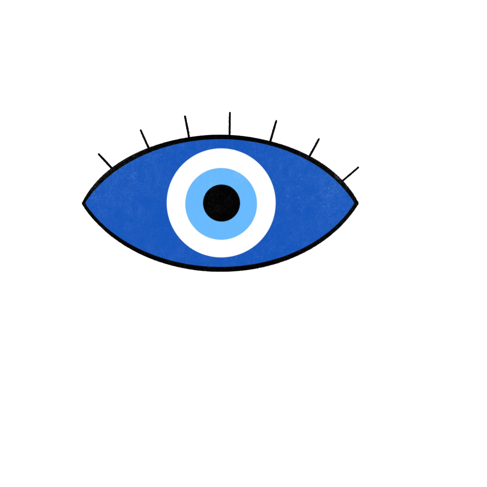 Durable, die-cut Evil Eye Sticker