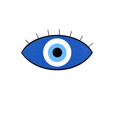 Durable, die-cut Evil Eye Sticker