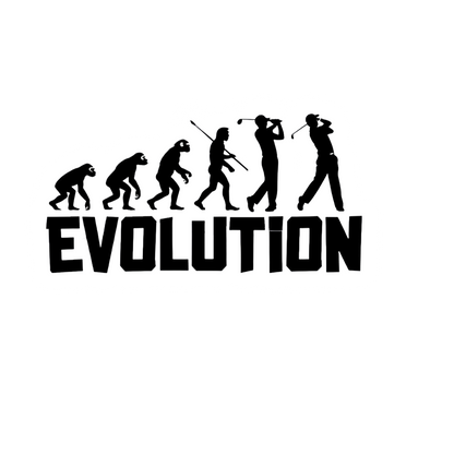 Durable vinyl die-cut Evolution Sticker