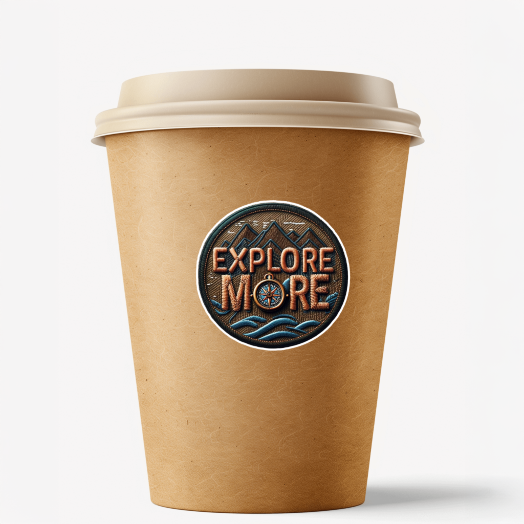 Durable, vinyl, die-cut, Explore More Sticker.