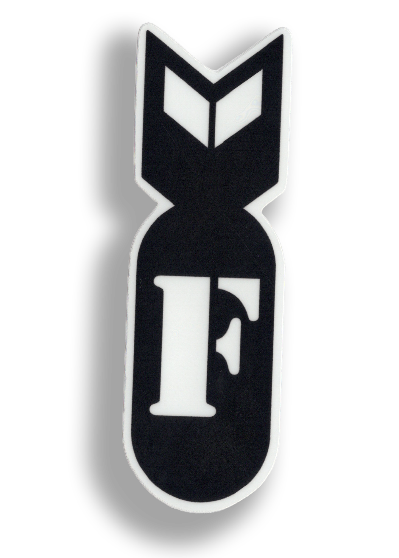 Durable vinyl, die-cut F Bomb Sticker