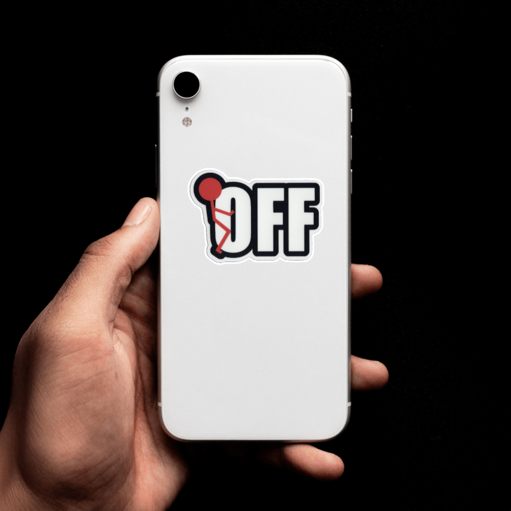 Durable, vinyl, die-cut, Fck-Off Sticker.