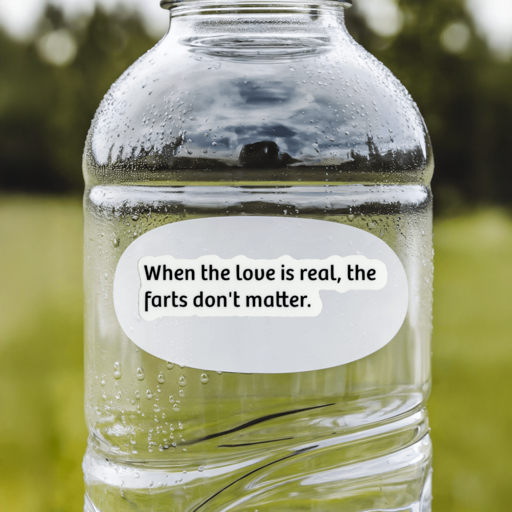 Durable, vinyl, die-cut, Farts - Love Is Real Sticker.