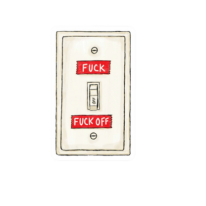 Our Fck Off Fck On Sticker! unique, high-quality, vinyl die-cut, eco-friendly stickers