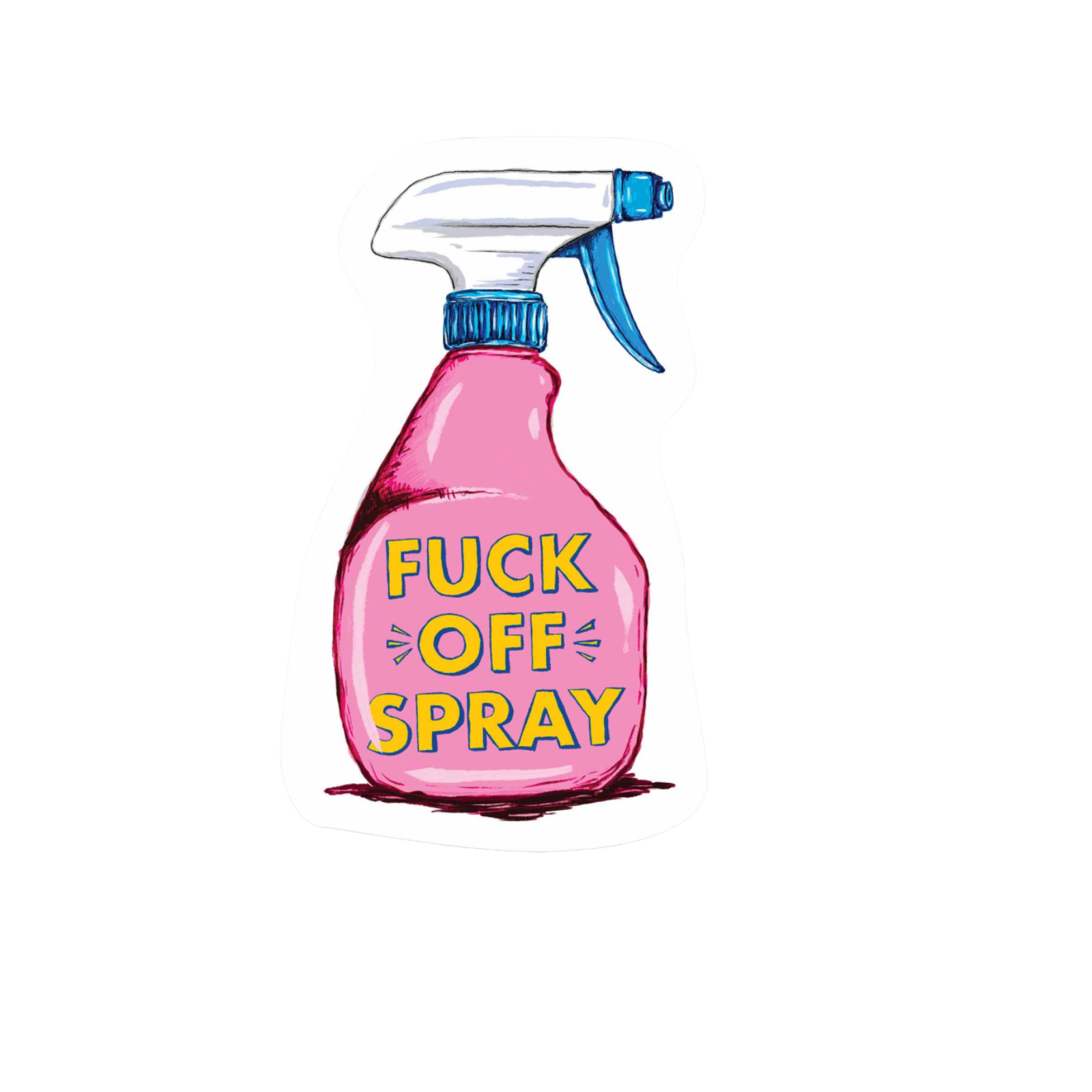 Our Fck Off Spray Sticker! unique, high-quality, vinyl die-cut, eco-friendly stickers
