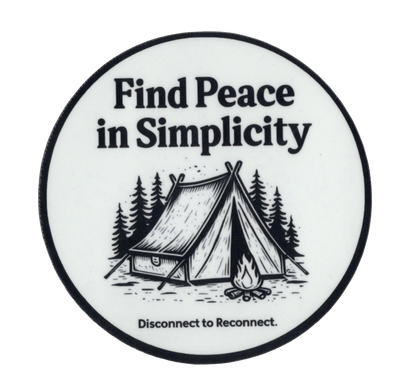 Durable vinyl die-cut Find Peace Sticker