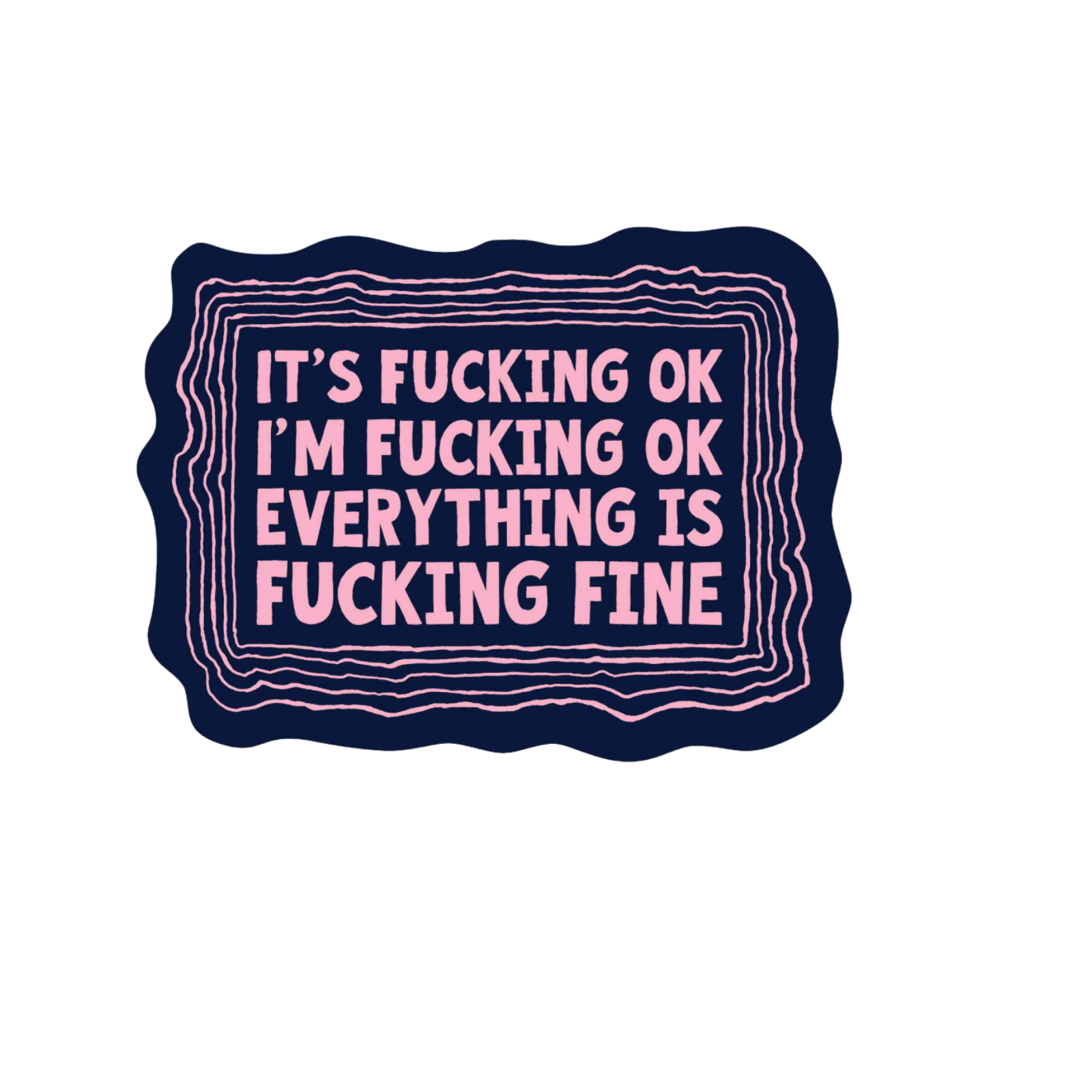 Our Fking Fine Sticker! unique, high-quality, vinyl die-cut, eco-friendly stickers