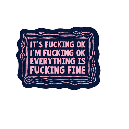 Our Fking Fine Sticker! unique, high-quality, vinyl die-cut, eco-friendly stickers