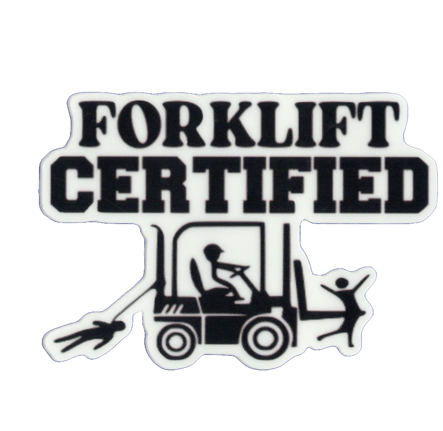 Durable vinyl, die-cut Forklift Sticker