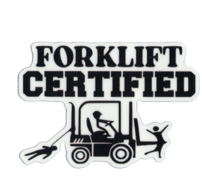 Durable vinyl, die-cut Forklift Sticker