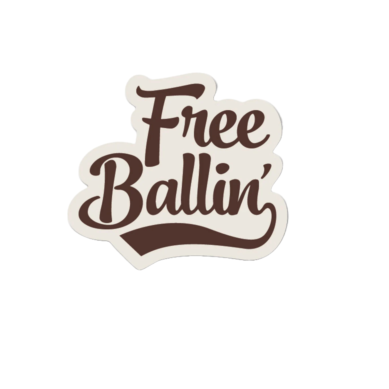 Durable vinyl die-cut Free Ballin Sticker