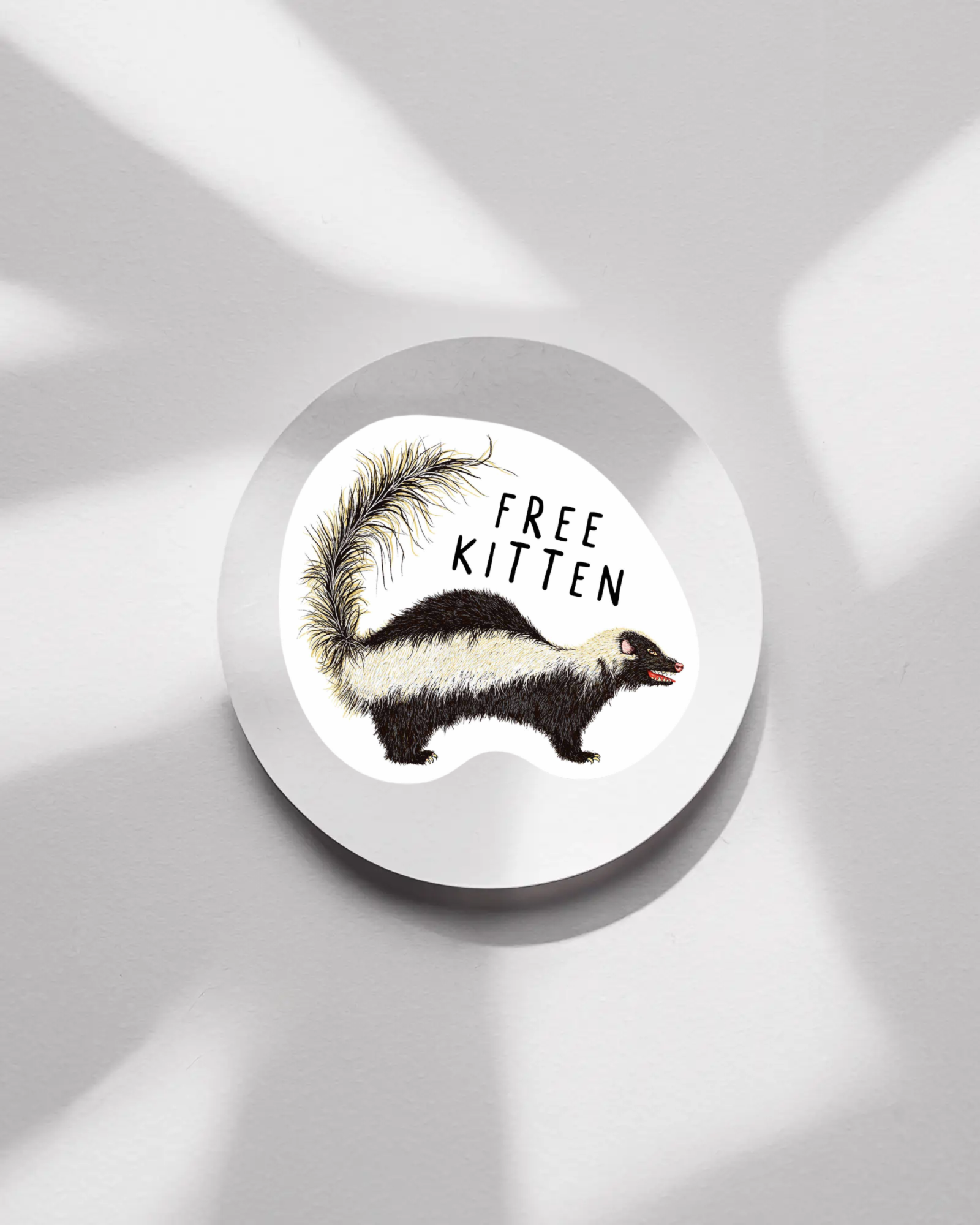 Our Free Kitten Sticker! unique high-quality, vinyl, die-cut, eco-friendly stickers