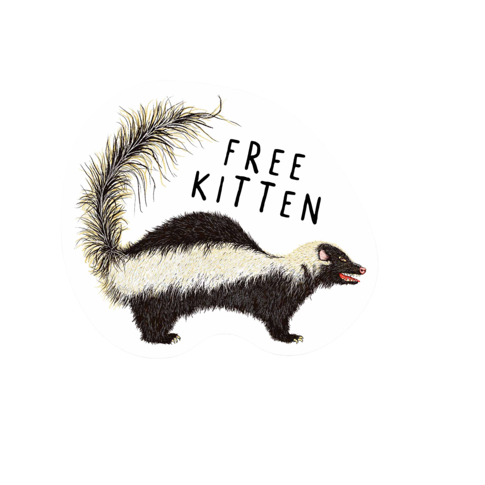 Our Free Kitten Sticker! unique high-quality, vinyl, die-cut, eco-friendly stickers