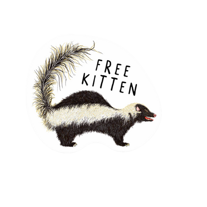 Our Free Kitten Sticker! unique high-quality, vinyl, die-cut, eco-friendly stickers