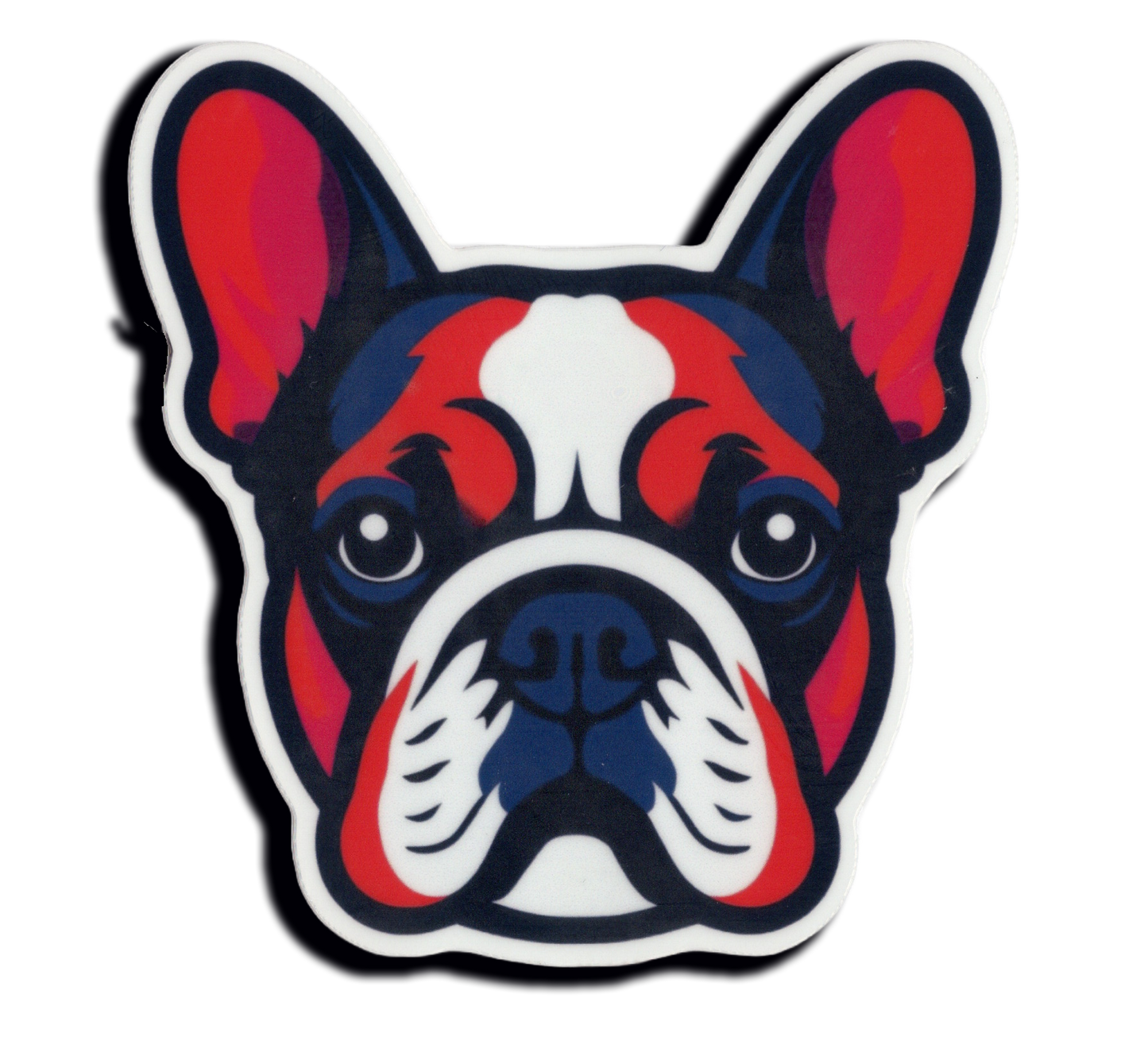 Durable vinyl, die-cut Frenchie Sticker