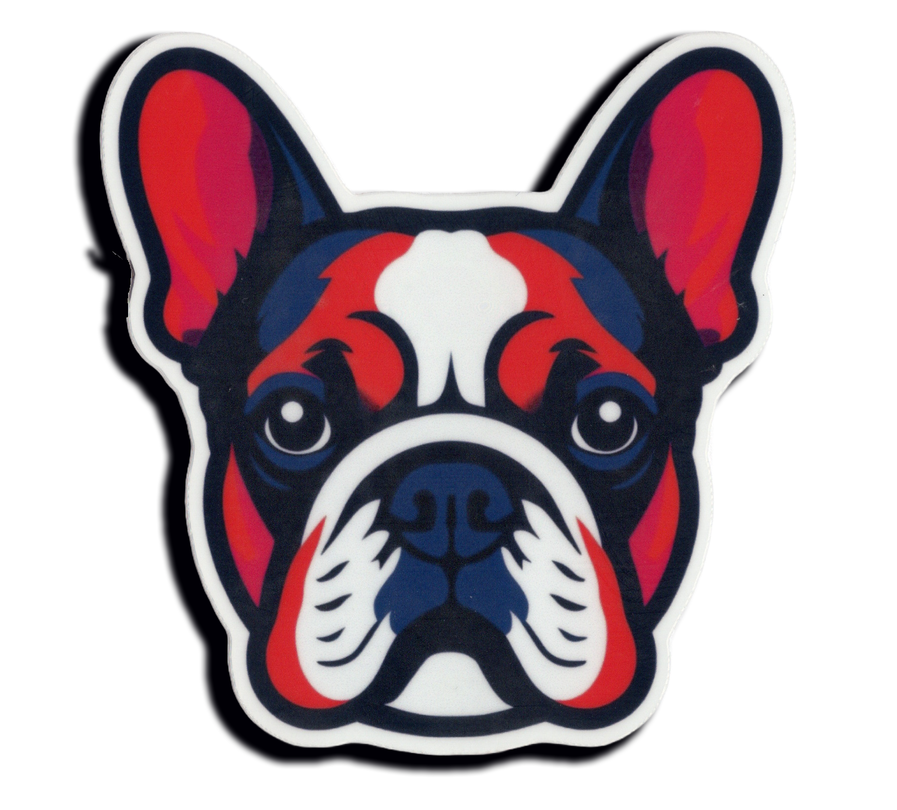 Durable vinyl, die-cut Frenchie Sticker