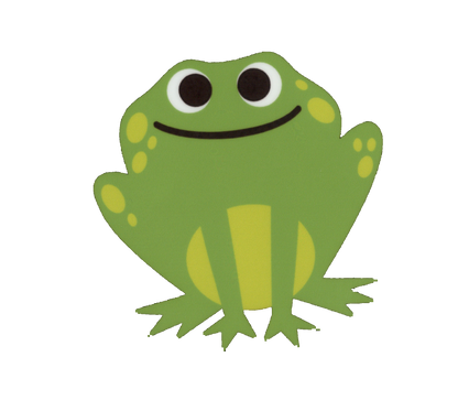 Durable vinyl, die-cut Frog Sticker